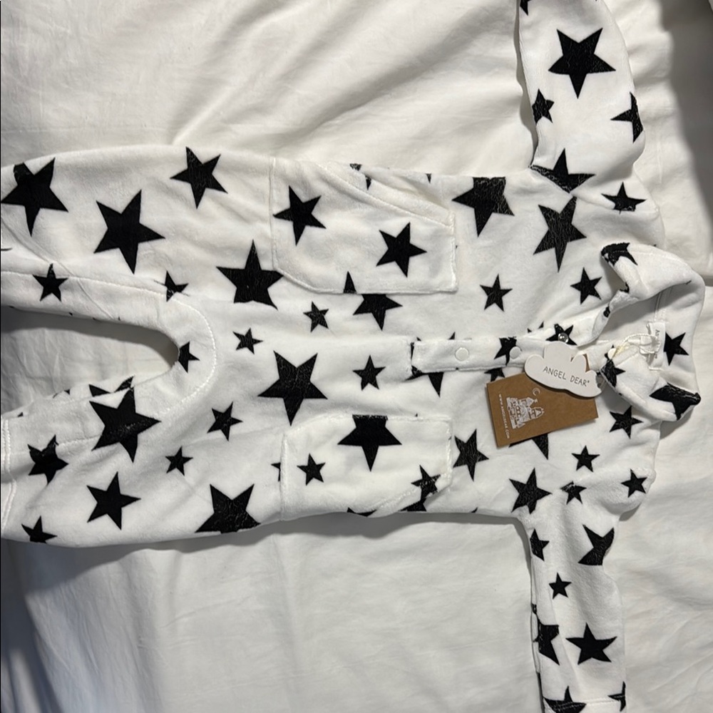 Angel Dear Starry Black and White Bodysuit